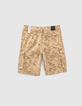 Bermudas battle lino camuflaje hojas niño -3