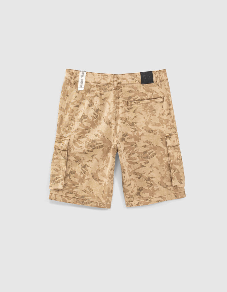 Bermudas battle lino camuflaje hojas niño -3