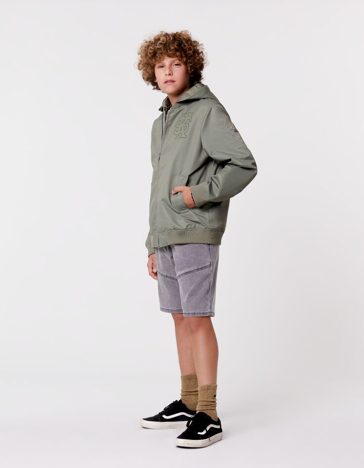 Bomber kaki détails broderies devant dos garçon-1