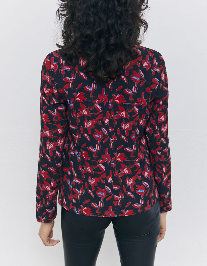 Women’s red rock floral print suit jacket - IKKS