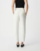 Women’s white recycled belted high-waist trousers-4