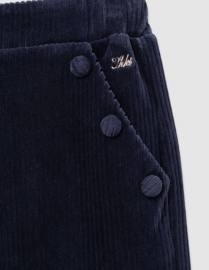 Pantalon de jogging bleue maille velours côtelé fille-7 Pantalon de jogging bleue maille velours côtelé fille-7