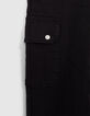 Gerade schwarze Battle-Jeans, Nietendesign für Mädchen-6