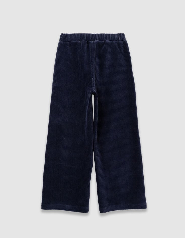 Pantalon de jogging bleue maille velours côtelé fille-6 Pantalon de jogging bleue maille velours côtelé fille-6