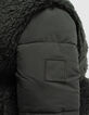 Doudoune 2-en-1 kaki avec gilet sherpa fille-4