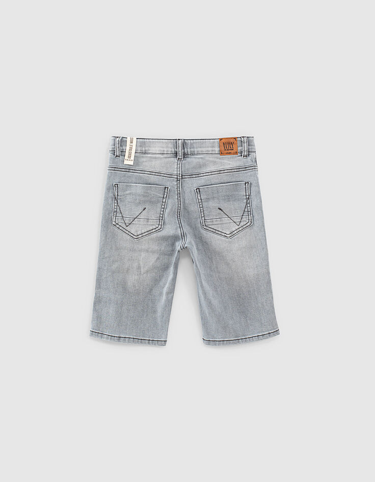 Medium Grey Jungenjeansbermudas mit Used-Optik -2