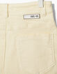 Girls’ pastel yellow denim mom shorts -5