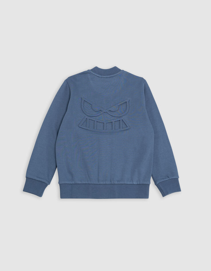 Boy's blue embossed and embroidered VICE-VERSA cardigan-3 Boy's blue embossed and embroidered VICE-VERSA cardigan-3