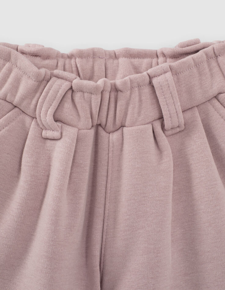 Jogging rose poudré à ceinture imprimée bébé fille-5