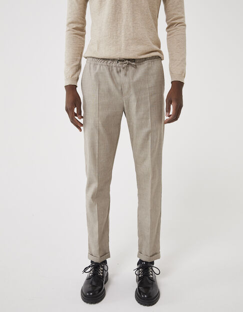 Jogpant beige falso liso Hombre