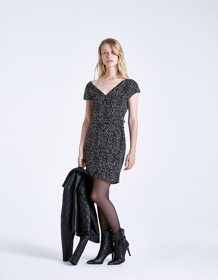 Robe imprimé animalier "black & white" Femme-6