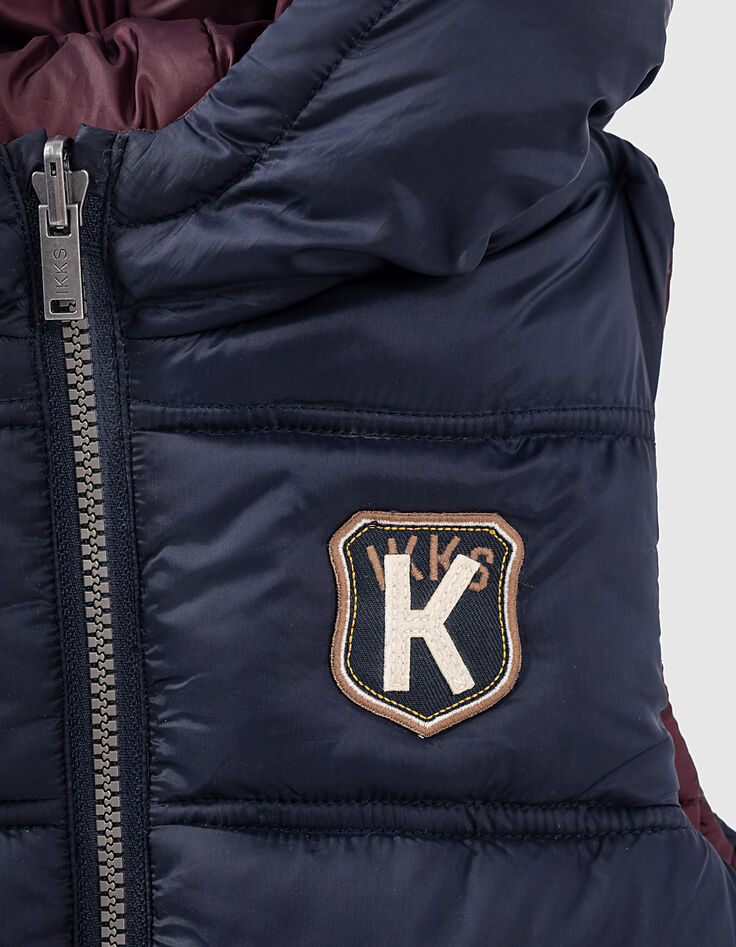 Boys’ navy and burgundy reversible padded jacket-3
