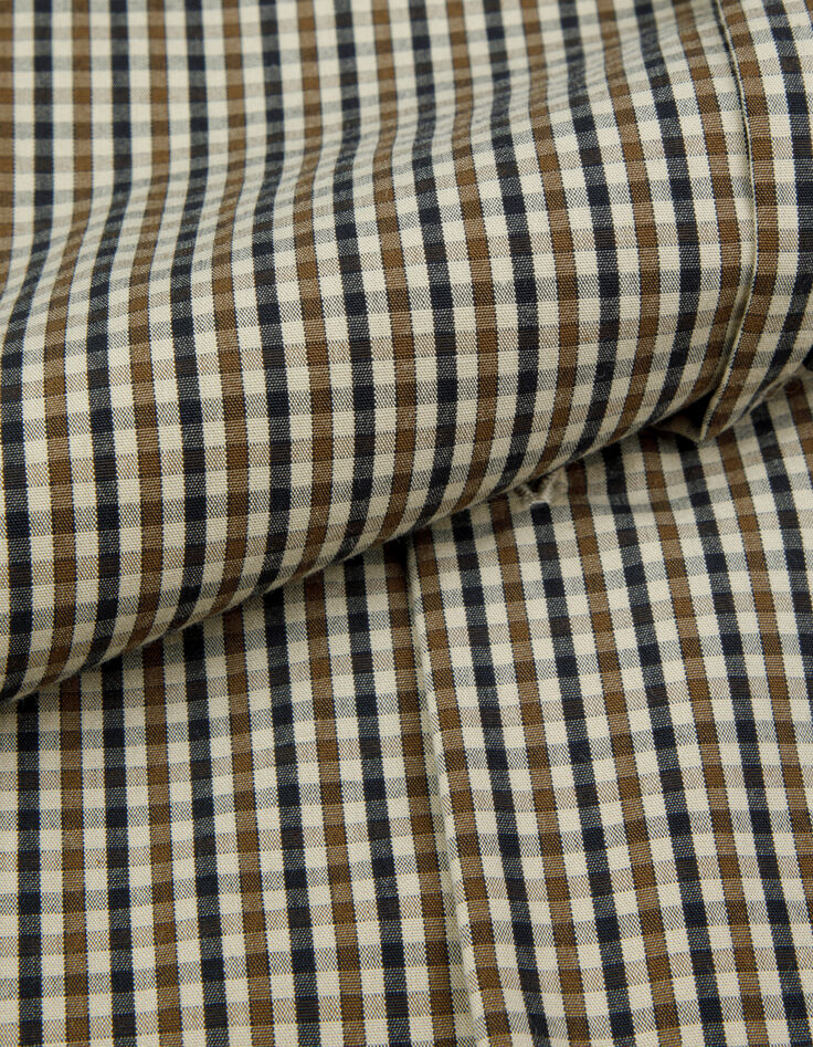 Chemise regular beige motif carreaux Homme-7