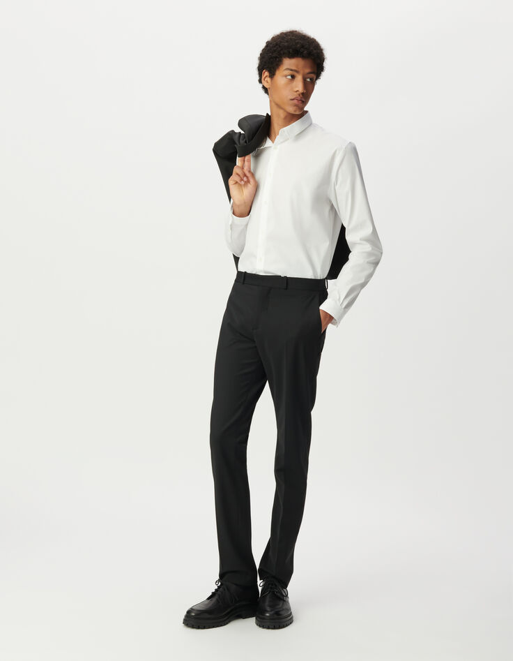 Chemise SLIM blanche avec ligne noire Homme-1