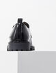 Men’s black glazed leather Derby shoes-4