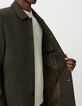 Men’s khaki check coat-4