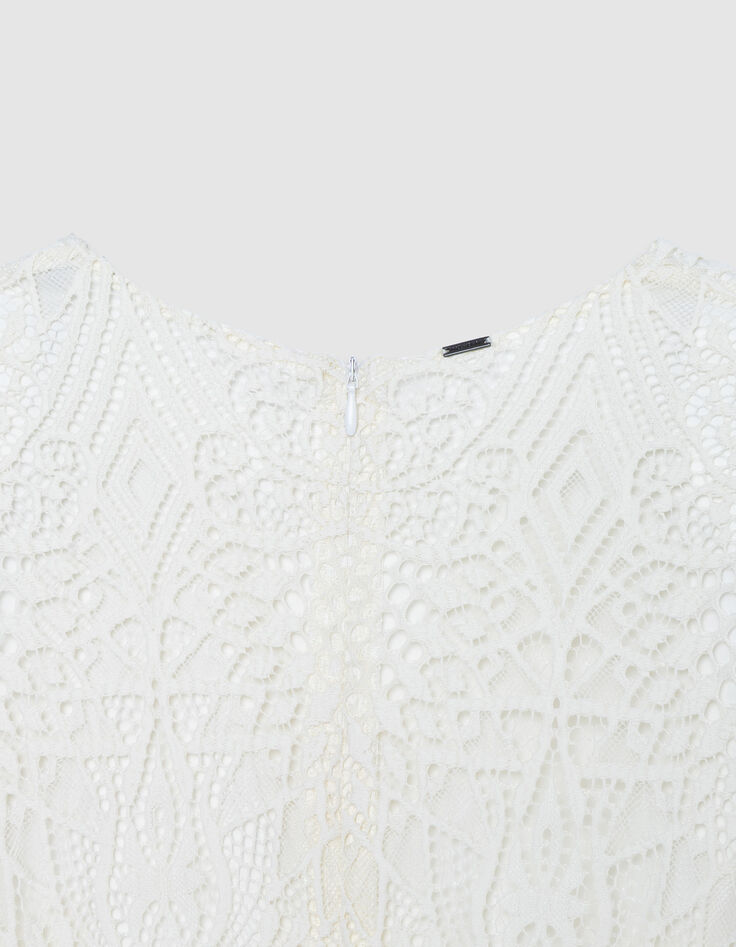 Dames maxi-jurk met witte kant-6