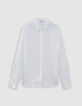 Chemise blanche polyester recyclé décor strass Femme-6