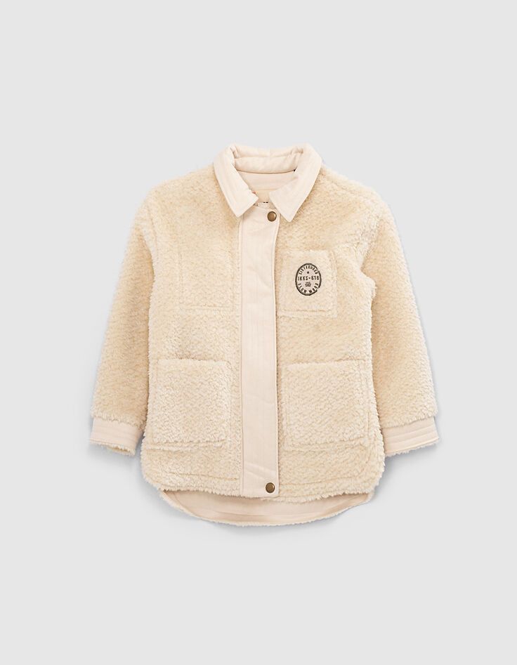 Chaqueta cruda de Sherpa forma sobrecamisa niña-1
