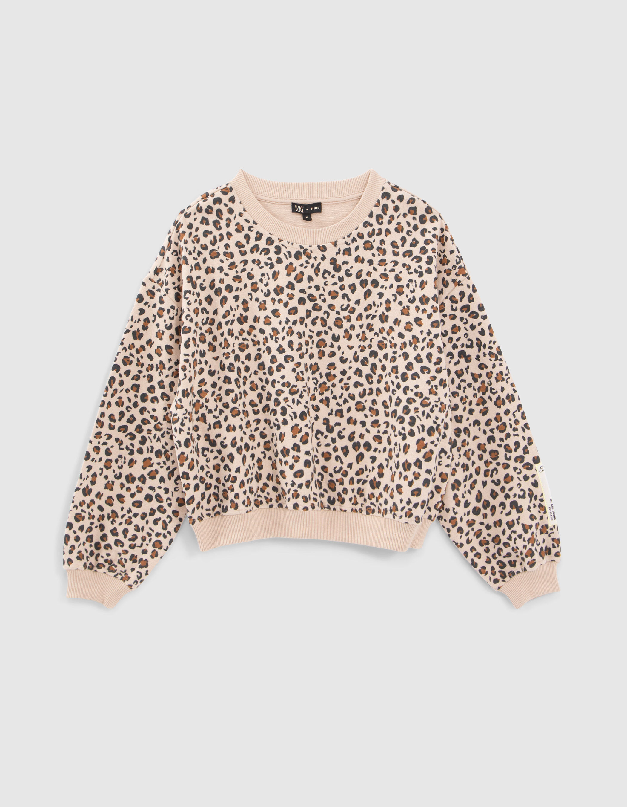 Girls leopard sweatshirt clearance