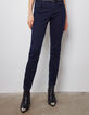 Dunkelblaue Sculpt-up-Damenjeans im Slim-Fit mit Nieten-2