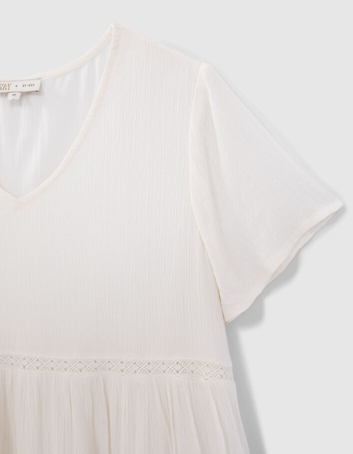 Robe blanc cass?� LENZING�?� ECOVERO�?� fille