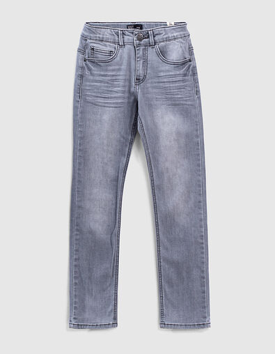 Light Grey Slim-Jungenjeans aus Recyclinggewebe  - IKKS