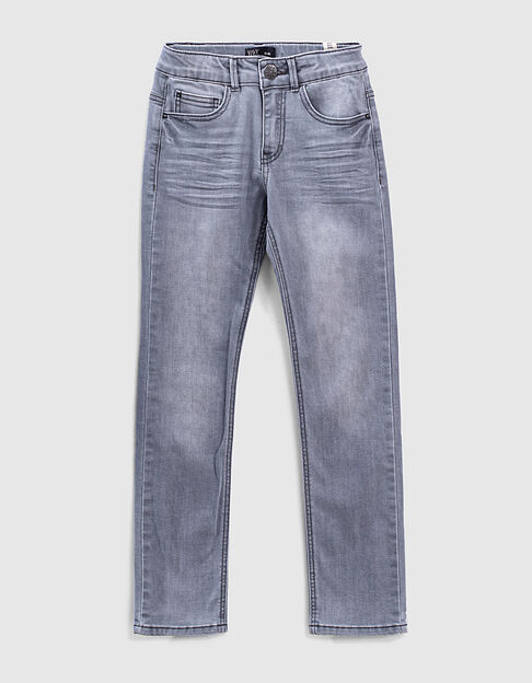 Boys’ light grey recycled slim jeans - IKKS