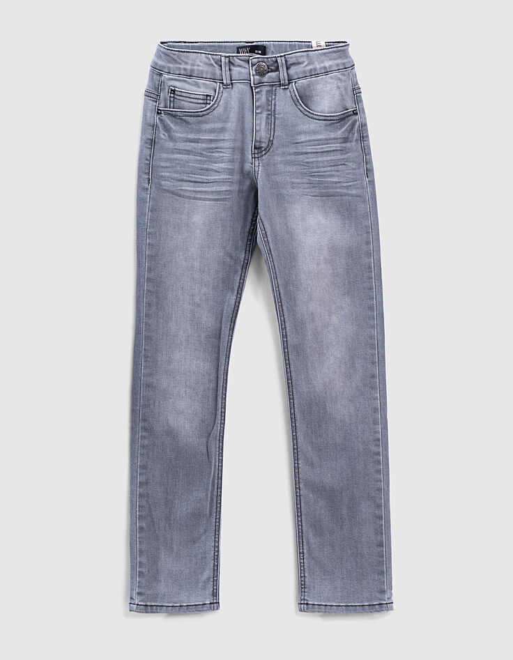 Light grey slim jeans gerecycleerd jongens -1 Light grey slim jeans gerecycleerd jongens -1
