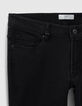 Schwarze SLIM-Herrenjeans aus Fleece-Denim Lemmy-13