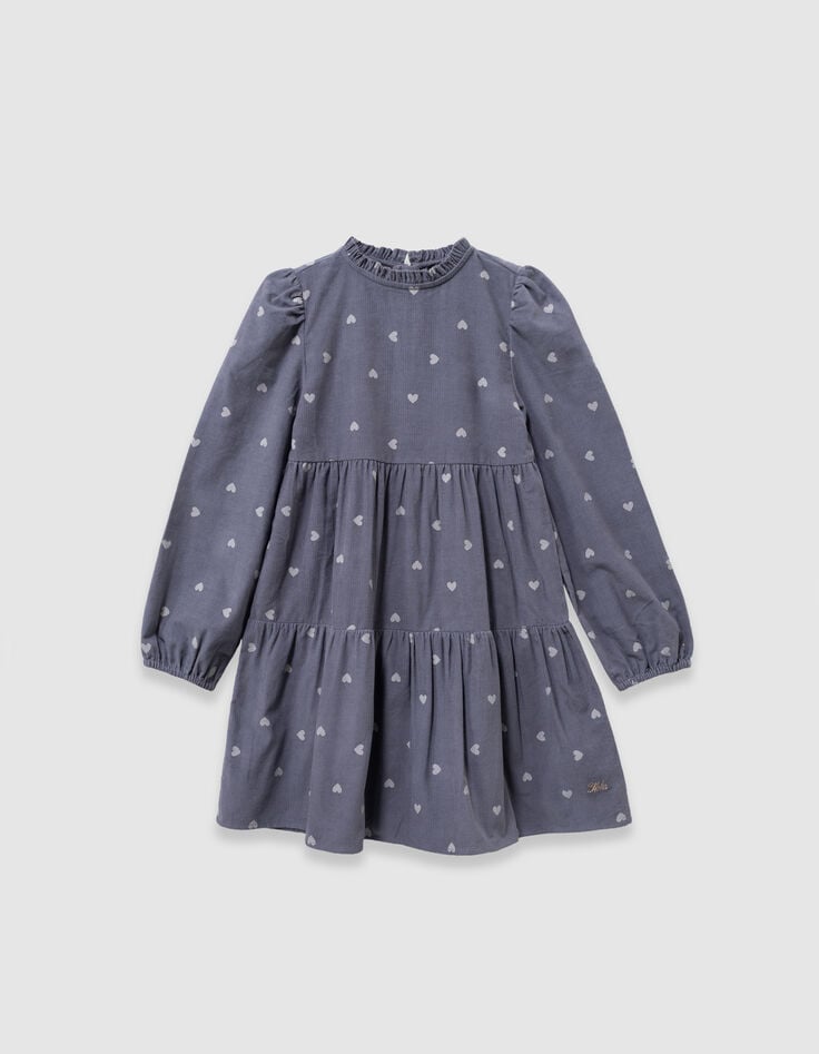 Girls’ 2-in-1 blue velvet parka and gilet-2 Girls’ 2-in-1 blue velvet parka and gilet-2