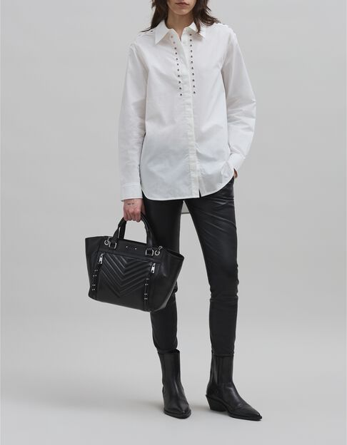 Chemise blanche coton bio décor œillets Femme Chemise blanche coton bio décor œillets Femme - IKKS