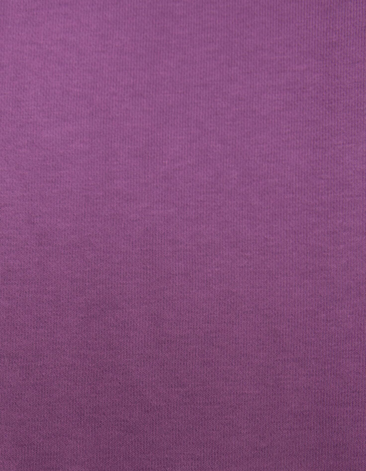 Cárdigan violeta maxi mensaje bordado detrás niño-8