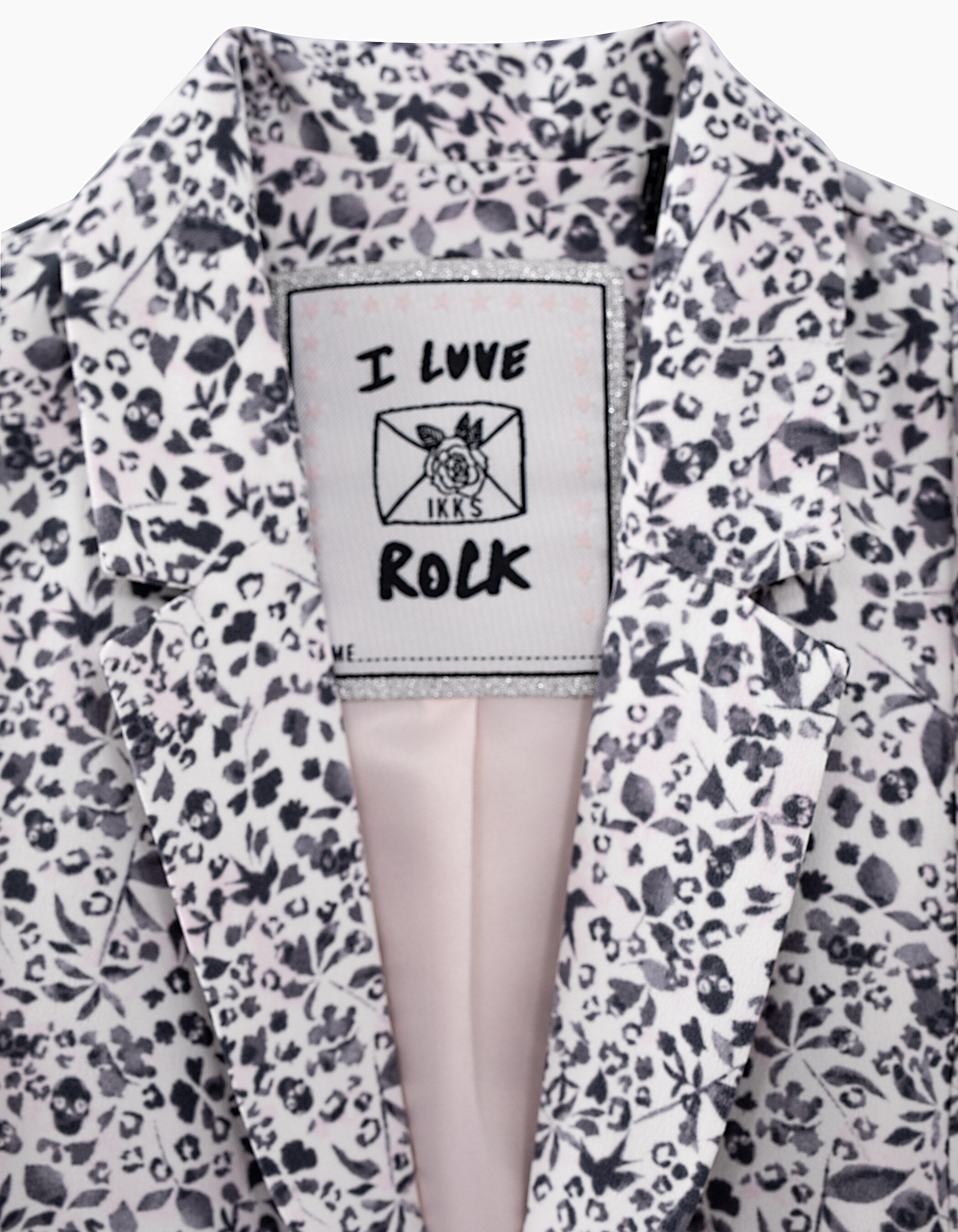Girls off white tachist print jacket