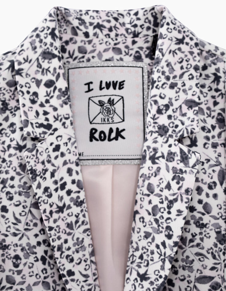Girls’ off-white tachist print jacket-2