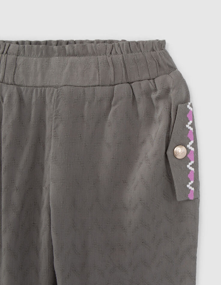Baby girls’ LENZING™ ECOVERO™ jacquard embroidery trousers-2
