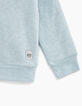 Boys’ ice blue sweatshirt with reflective 3D print-4