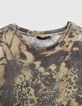 Kupfergr&uuml;nes Damen-T-Shirt Lurex Animalprint-7