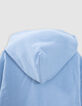 Sweat bleu à capuche motif soleil-lune garçon-7
