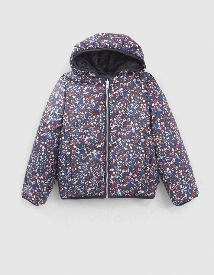 Bedruckte oder bestickte Mädchenwendesteppjacke-2