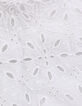 Witte caracotop, schouderbandjes broderie anglaise Dames-6
