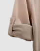 Chemise beige mix coton et lin garçon-7