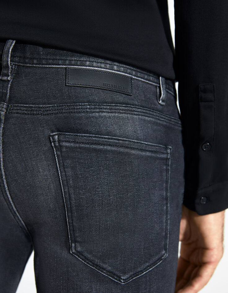 Anthrazitgraue SLIM-Herrenjeans aus Biobaumwolle Dave-4
