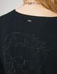 Jersey negro punto fino intarsia calavera espalda mujer-4