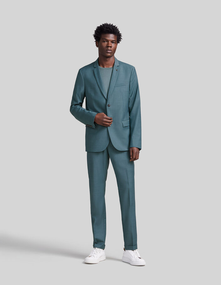 Men’s bluey green suit trousers - IKKS
