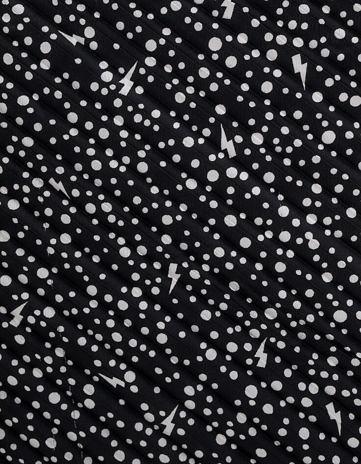 Chèche fin carré plissé imprimé galaxy fond noir femme-4