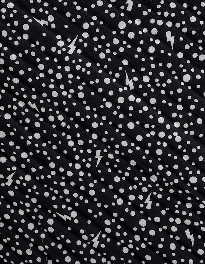Feines Plissée-Halstuch Galaxy Print auf schwarzem Grund - IKKS