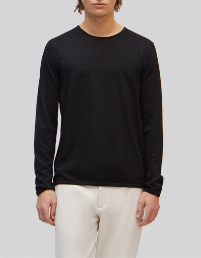 Pure Edition - Jersey negro punto lana purpurina hombre - IKKS