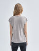 Women’s grey marl lurex T-shirt with studded shoulders-3