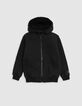 Jungen-Strickjacke, Schwarz, Stick und Nieten hinten-2